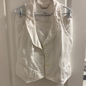 White House Black Market White Vest & Shorts